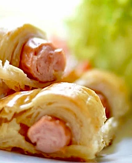 Puff Pastry Cocktail Sausage Rolls.