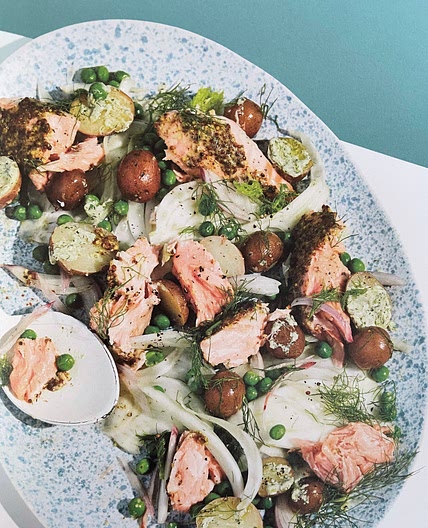 Salmon Salad w/ fennel & new potatoes 