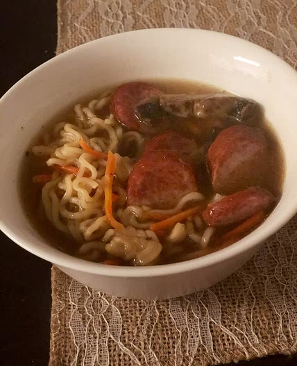 One-Pot Sausage Ramen Soup