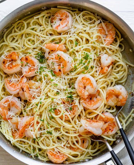 Garlic Shrimp Spaghetti