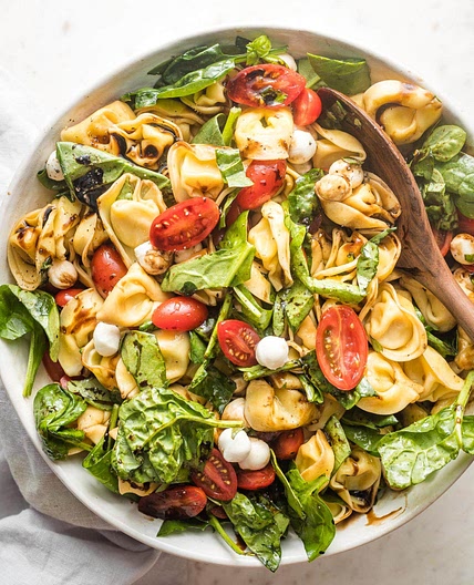 Balsamic Tortellini Caprese Salad