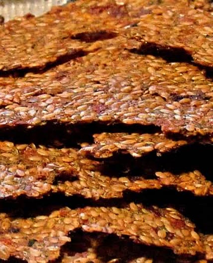 Sundried Tomato Flax Crackers