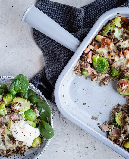 [Easy] Brussels Sprouts and Hamburger Gratin