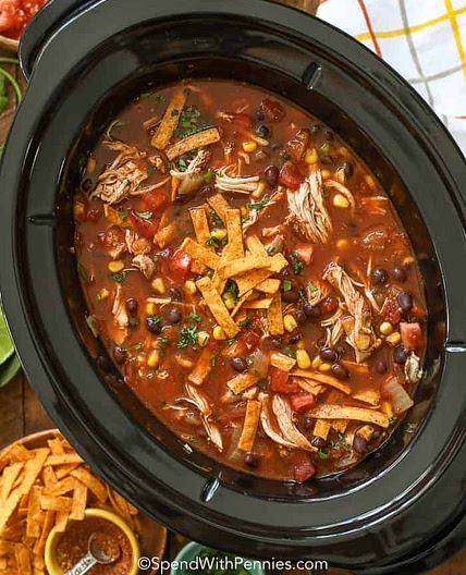 Slow Cooker Tortilla Soup