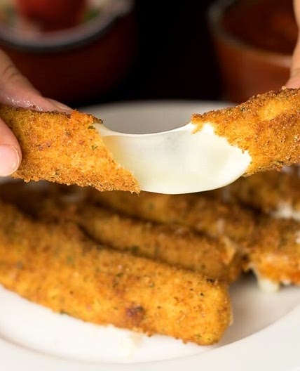 Homemade Mozzarella Sticks with String Cheese