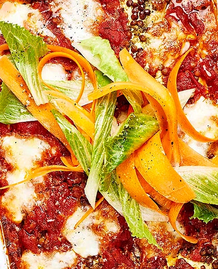 Lasagne med zucchini och linser