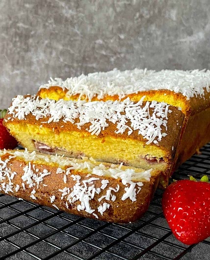 Low Carb Strawberry Pound Cake