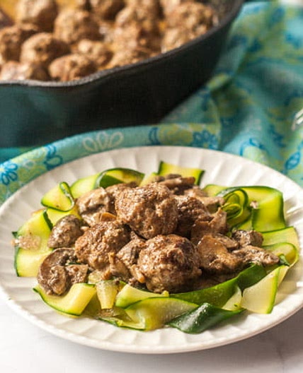 Low Carb Meatball Stroganoff