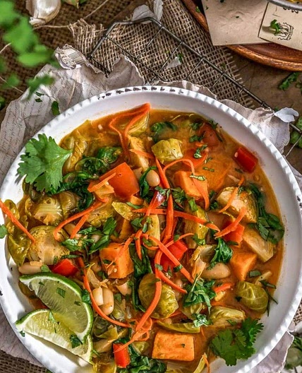 Thai Curry Brussel Sprout Soup