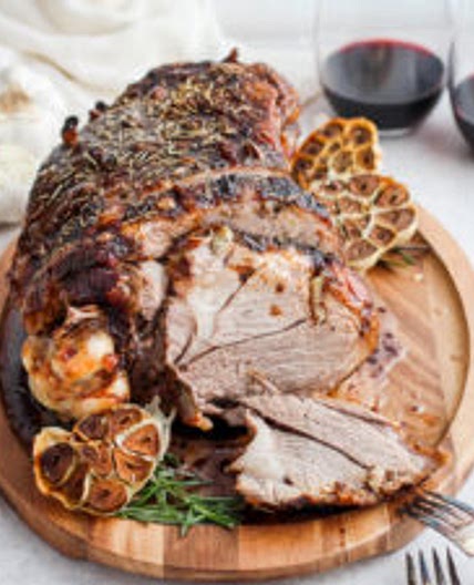 Roasted Rosemary Garlic Leg of Lamb