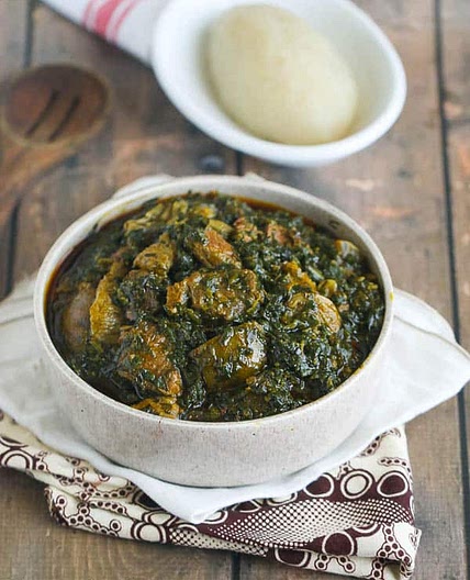 Eru Soup (Spinach/Okazi leaves)