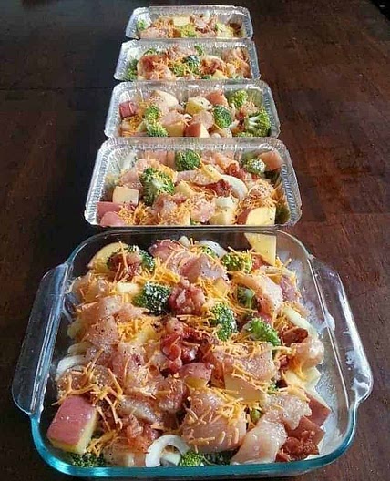 Freezer Cooking: Chicken, Broccoli, Bacon & Potato Bake