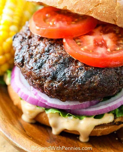Air fryer hamburgers