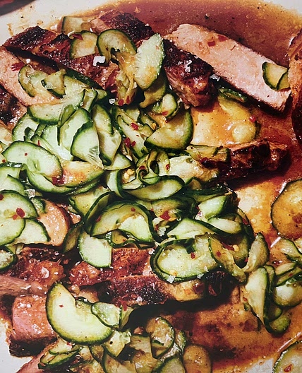 miso marinated pork steaks