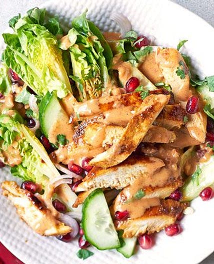 Chicken satay salad