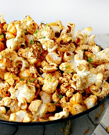 Chili and Lime Popcorn (Popped in Coconut Oil)