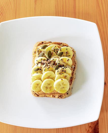 Banana & Peanut Butter On Toast