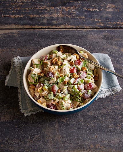 Chicken Walnut Grape Salad - recipe from MyNetDiary