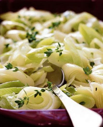 Buttered leeks