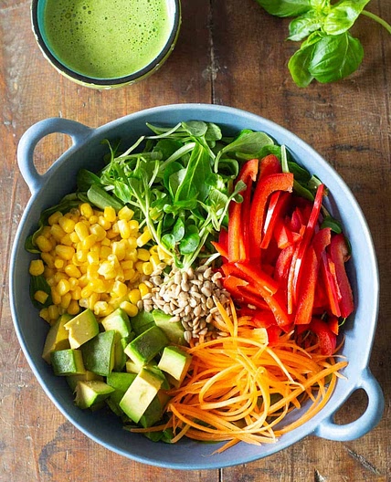 Summer Salad with Homemade Salad Dressing