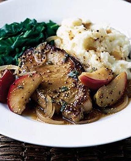 Mustardy pork & apples