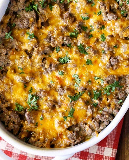 Keto Ground Beef Casserole