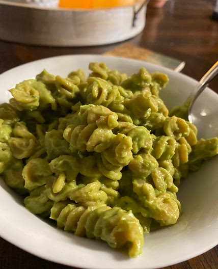 Chickpea avocado pasta