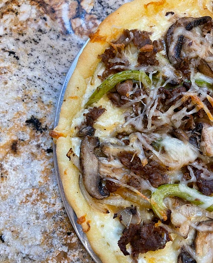 Philly Cheesesteak Pizza w/ Fathead Dough