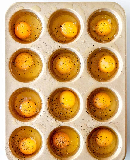 Oven-Baked Eggs in a Muffin Tin