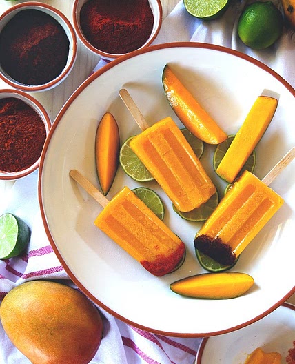 Tequila-Spiked Mango Popsicles