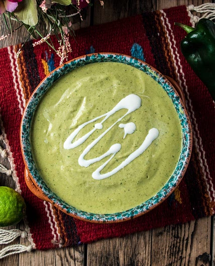 Keto Creamy Poblano Pepper Soup