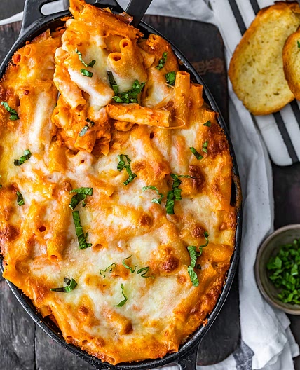 Easy Creamy Baked Ziti Recipe