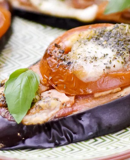 Pizza sur aubergine