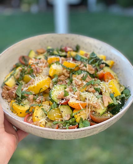 Basil Summer Squash & Tomatoes 