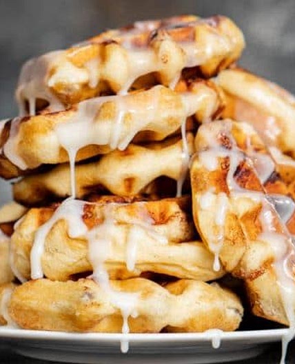 Cinamon Roll Waffles