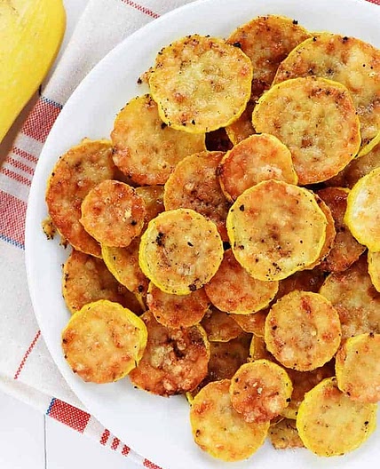 Baked Parmesan Yellow Squash Rounds