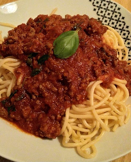 Spaghetti mit Bolognesesoße