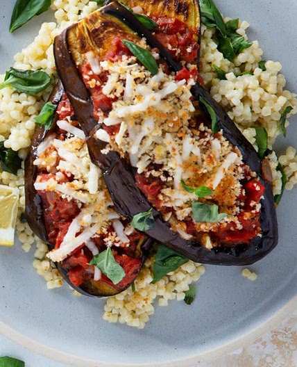 Purple Carrot Eggplant Parmesan