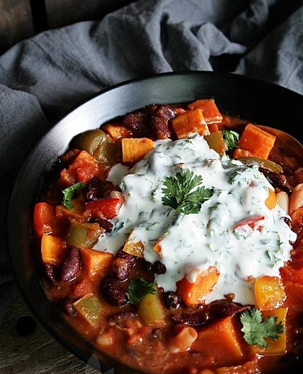 Colorful Veggie Chili with Sweet Potatoes