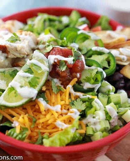 Keto Tex Mex Salad Recipe with Grilled Chicken