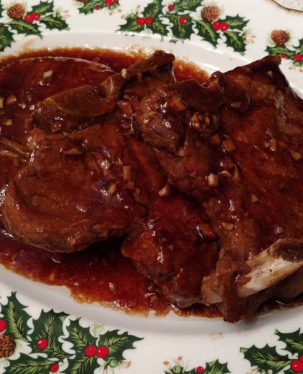 Simple savory glazed pork