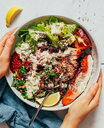 Garlic & Herb Sweet Potato Nourish Bowl