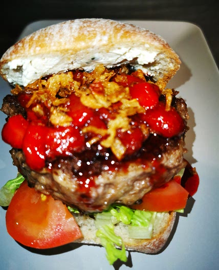 Creamy Boursin And Strawberry Burger