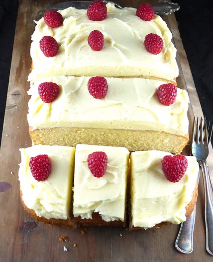 White Chocolate Spelt Cake with White Chocolate Frosting
