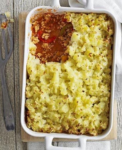 Spicy turkey & pepper bake