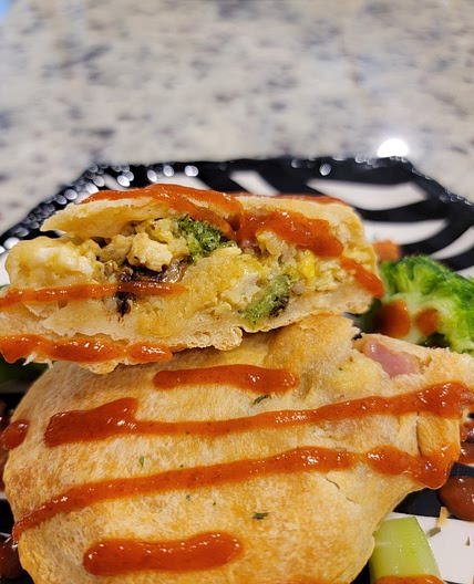 Air Fryer Breakfast Pockets (broccoli, optional)