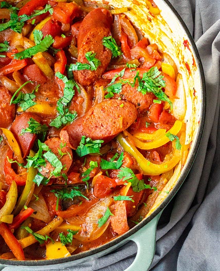 One-pot sausage and peppers