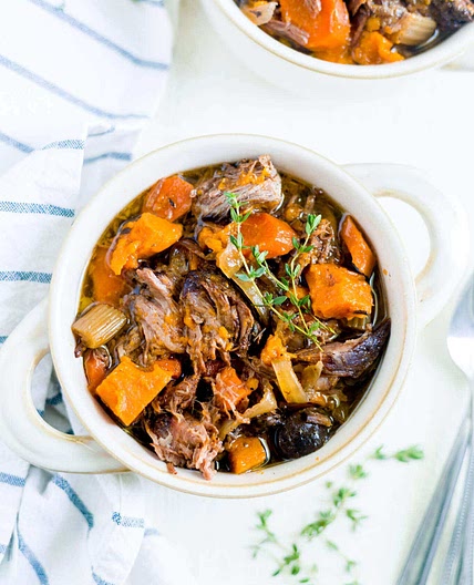 Slow cooker sweet potato beef stew