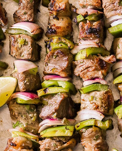 Whole30 Carne Asada Steak Kebab Recipe