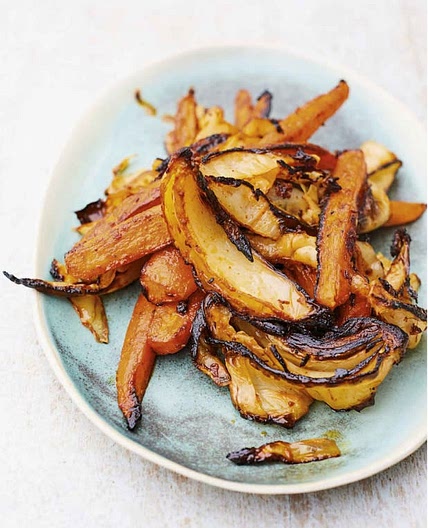 Roasted Carrots and Cabbage with Gochujang